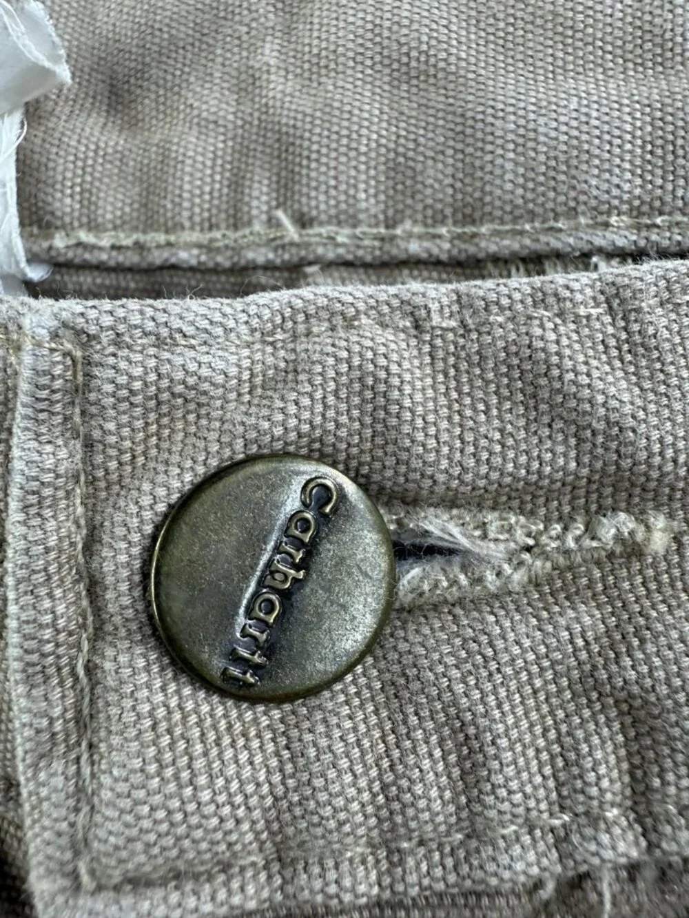 Vintage Carhartt Cargo Shorts Mens 42 Brown Canvas Utility Workwear Relaxed Fit